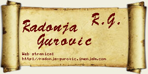 Radonja Gurović vizit kartica